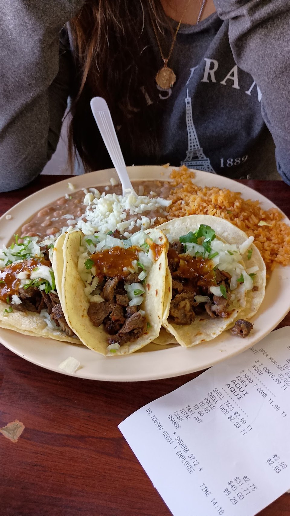 Carne Asada Soft Shell Taco Combo